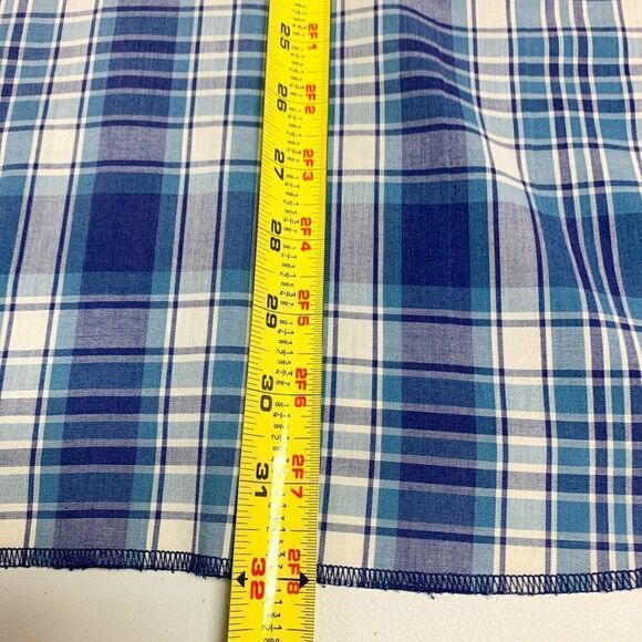 Wrangler Western Shirt Mens Extra Large Blue Plaid Cowboy Southwest Camp Rodeo - Picture 12 of 13